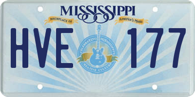MS license plate HVE177