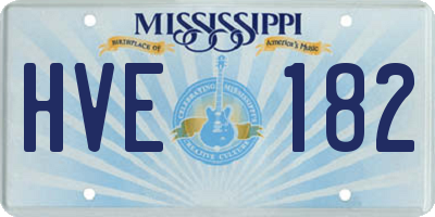 MS license plate HVE182