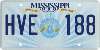 MS license plate HVE188