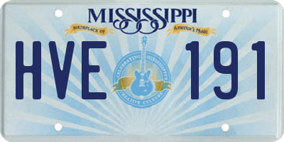 MS license plate HVE191