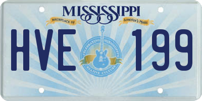 MS license plate HVE199