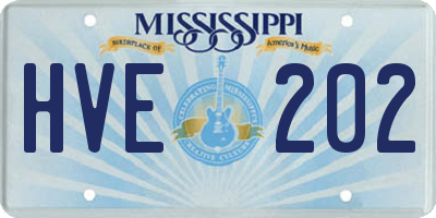 MS license plate HVE202
