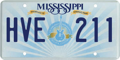 MS license plate HVE211