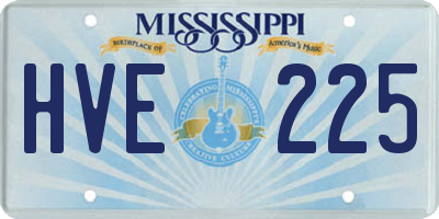 MS license plate HVE225