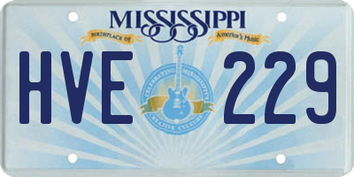 MS license plate HVE229