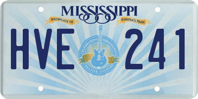 MS license plate HVE241