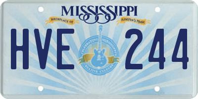 MS license plate HVE244