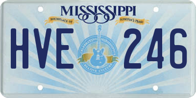 MS license plate HVE246
