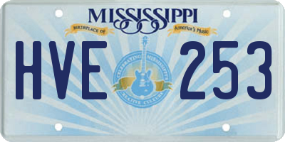 MS license plate HVE253