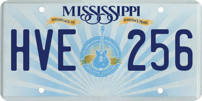 MS license plate HVE256