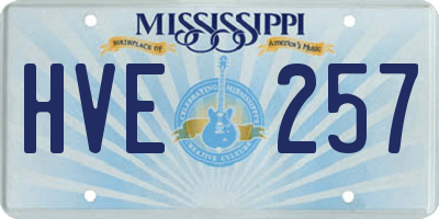 MS license plate HVE257