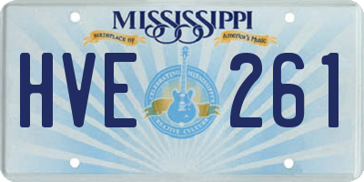 MS license plate HVE261