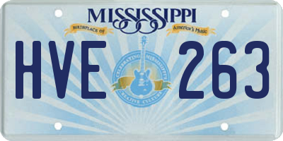 MS license plate HVE263