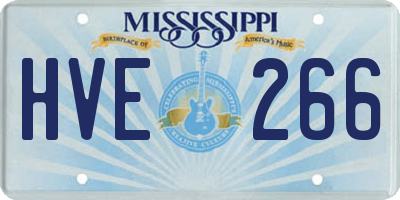 MS license plate HVE266