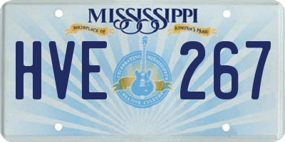 MS license plate HVE267