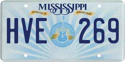 MS license plate HVE269
