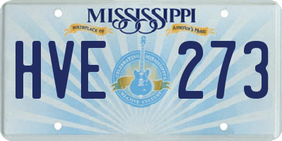 MS license plate HVE273