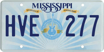 MS license plate HVE277