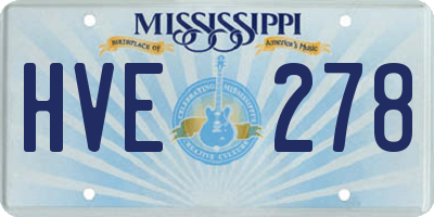 MS license plate HVE278