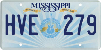 MS license plate HVE279