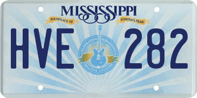 MS license plate HVE282