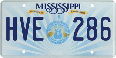MS license plate HVE286