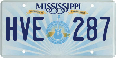 MS license plate HVE287