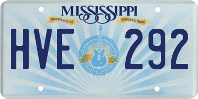 MS license plate HVE292