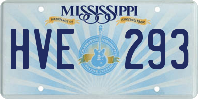 MS license plate HVE293