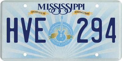 MS license plate HVE294
