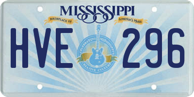 MS license plate HVE296