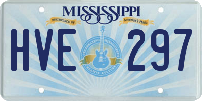 MS license plate HVE297