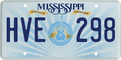 MS license plate HVE298