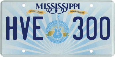 MS license plate HVE300
