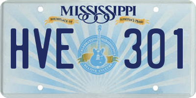 MS license plate HVE301