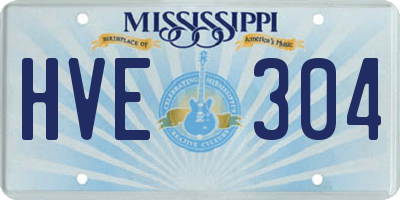 MS license plate HVE304