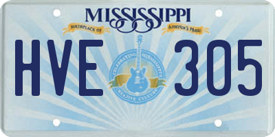 MS license plate HVE305