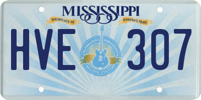 MS license plate HVE307
