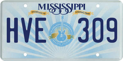 MS license plate HVE309