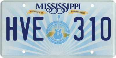 MS license plate HVE310