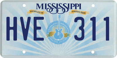 MS license plate HVE311