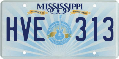 MS license plate HVE313