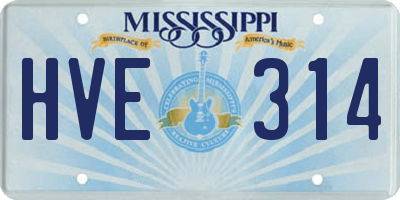 MS license plate HVE314