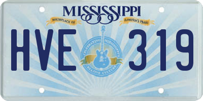 MS license plate HVE319
