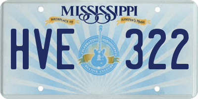MS license plate HVE322