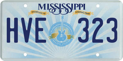 MS license plate HVE323