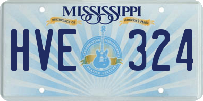 MS license plate HVE324