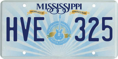 MS license plate HVE325
