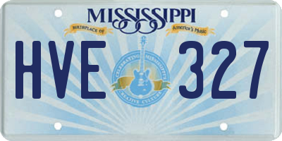 MS license plate HVE327