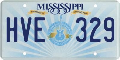 MS license plate HVE329